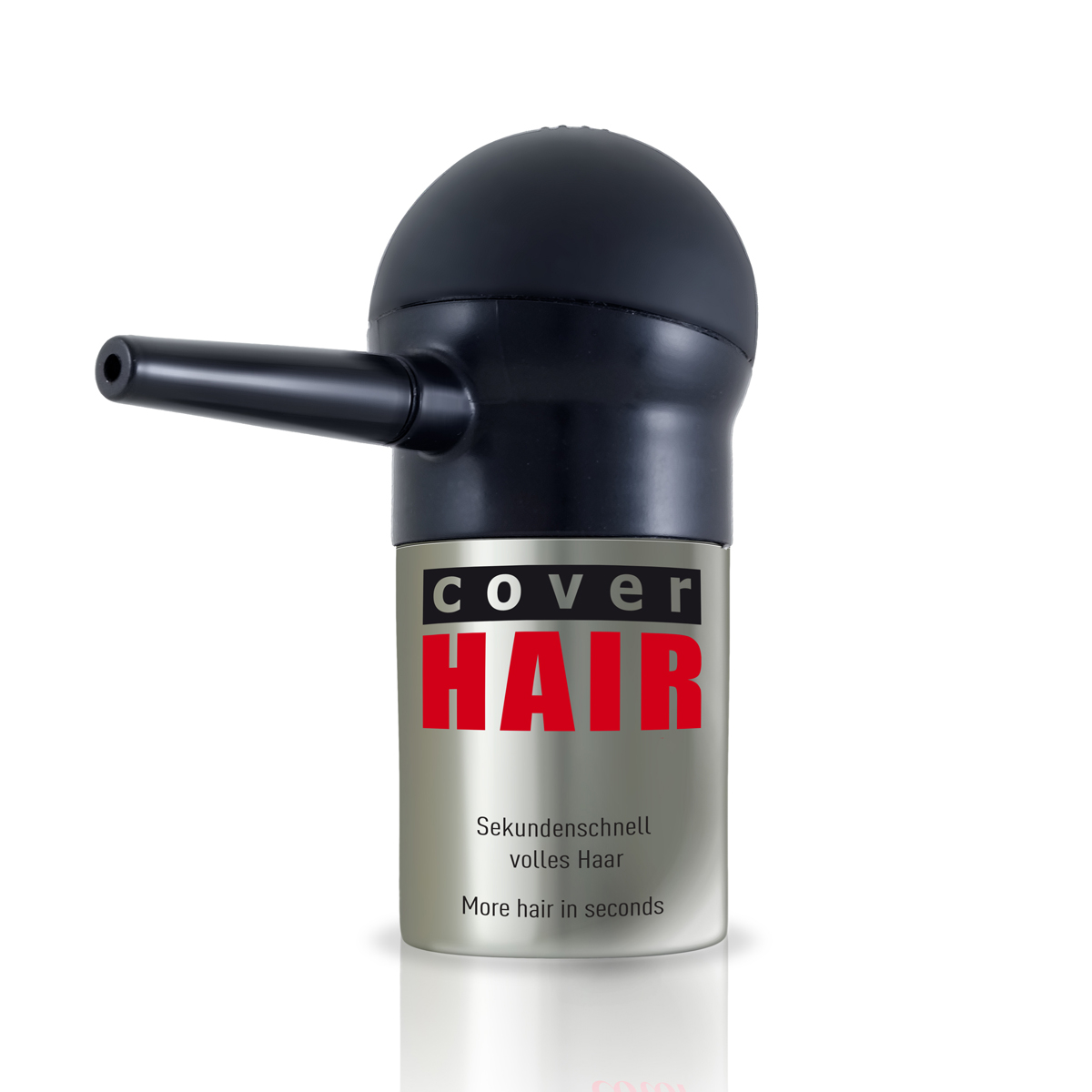 Cover Hair Streuhaar 14 Gramm mit aufgeschraubtem Pumpsprayaufsatz