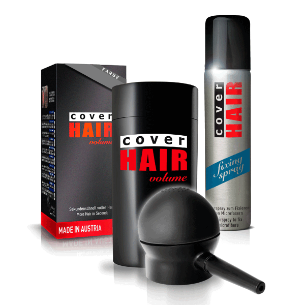 Kombiset2: 1x Cover Hair 30g + Fixing Spray + Pumpsprayaufsatz
